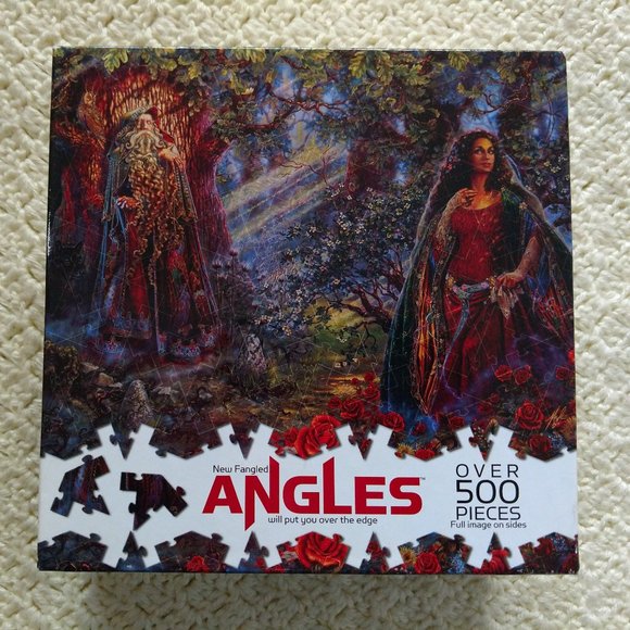 2 NEW Adult Puzzles~Fantasy Lot~New Fangled Angles Merlin~Watercolor Bird/Fairy - Picture 7 of 11